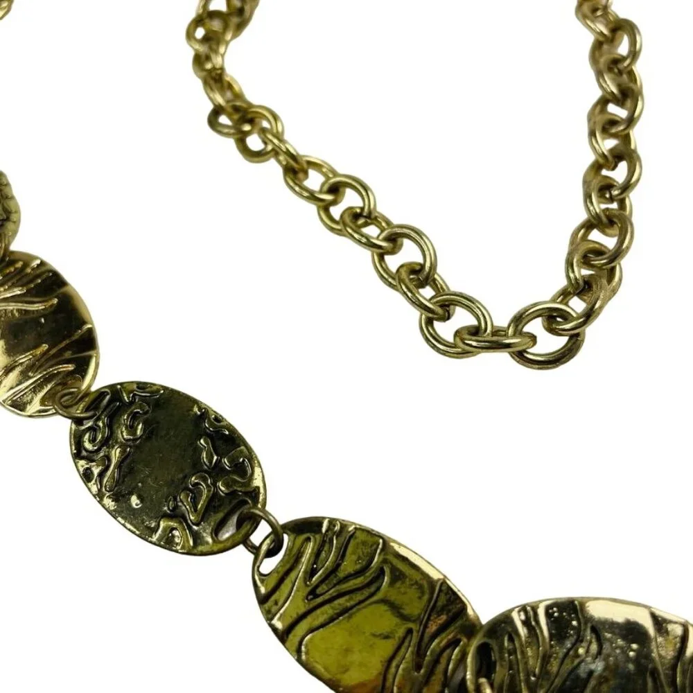 Belly Body Chain Link Belt One Size Retro Gold Tone Vintage Boho Chic 70s u